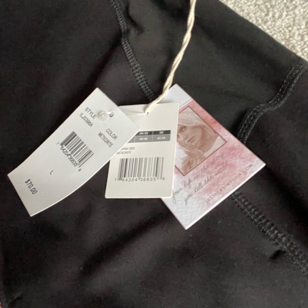 NWT Jessica Simpson black zip up size L - Picture 3 of 3
